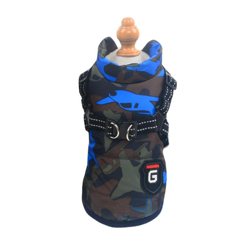 Dog Clothes Chest Back Integrated Cotton Vest Pet Cotton Clothes Winter Clothes - Image 7
