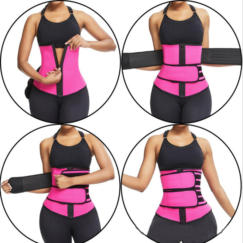 Tummy Sweat Shapewear Bodysuits Women Waist Trainer Slimming 2-3 Belts Workout Shaper Corset - Image 10