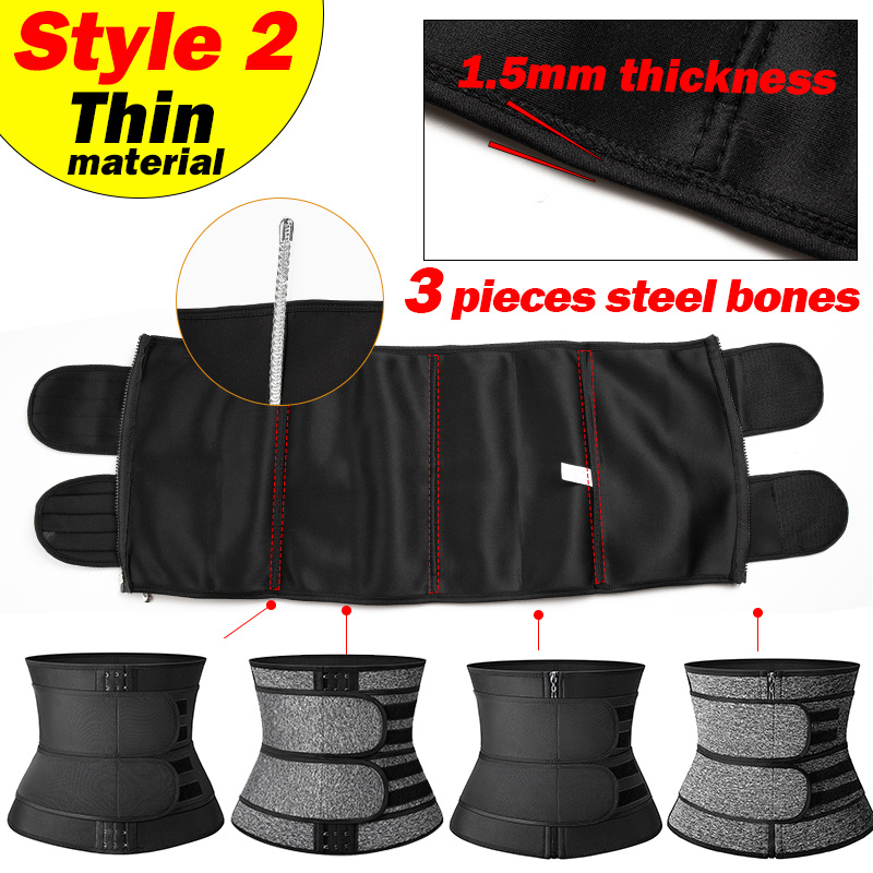 Tummy Sweat Shapewear Bodysuits Women Waist Trainer Slimming 2-3 Belts Workout Shaper Corset - Image 9
